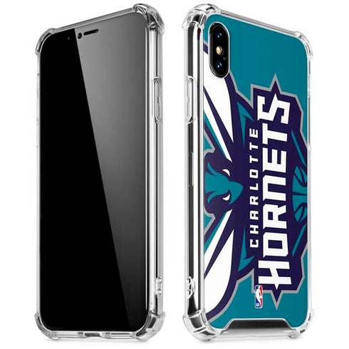NBA Charlotte Hornets Large Logo iPhone XS Max Clear Case