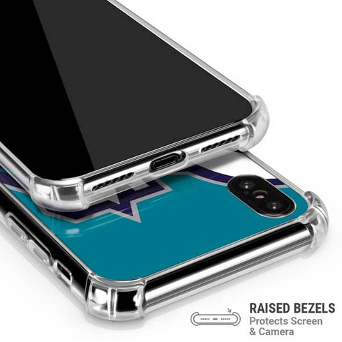 NBA Charlotte Hornets Large Logo iPhone XS Max Clear Case