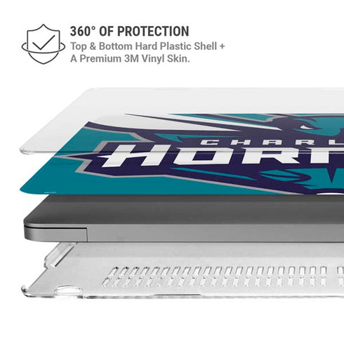 NBA Charlotte Hornets Large Logo MacBook Pro 16in (2021-25) Case plus Skin