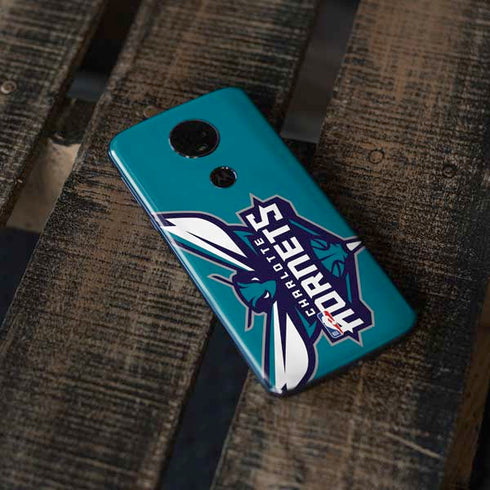 NBA Charlotte Hornets Large Logo Moto E5 Plus Skin