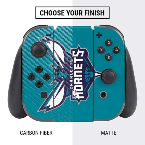 NBA Charlotte Hornets Large Logo Nintendo Switch Bundle Skin