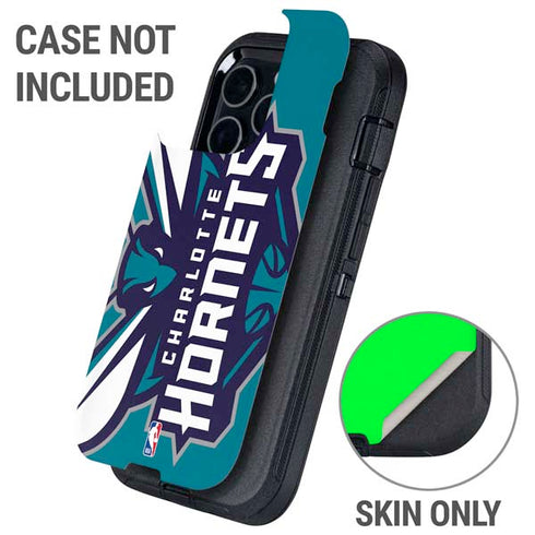 NBA Charlotte Hornets Large Logo Otterbox Defender iPhone Skin