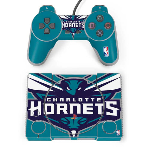 NBA Charlotte Hornets Large Logo PlayStation Classic Bundle Skin