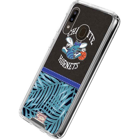 NBA Charlotte Hornets Retro Palms Galaxy A30 Clear Case