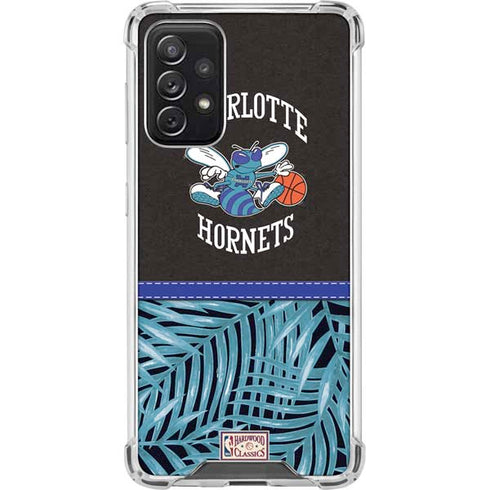 NBA Charlotte Hornets Retro Palms Galaxy A72 5G Clear Case
