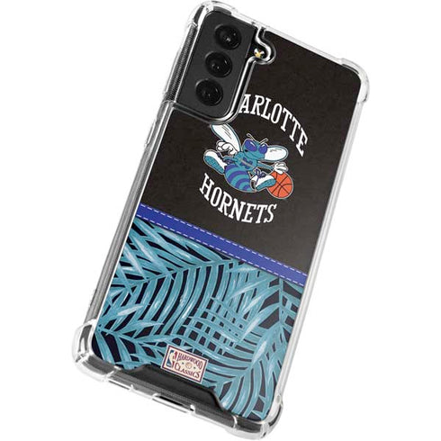 NBA Charlotte Hornets Retro Palms Galaxy S21 FE Clear Case