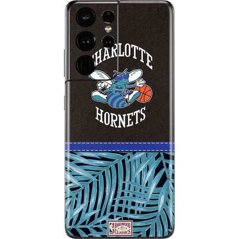 NBA Charlotte Hornets Retro Palms Galaxy S21 Ultra 5G Skin