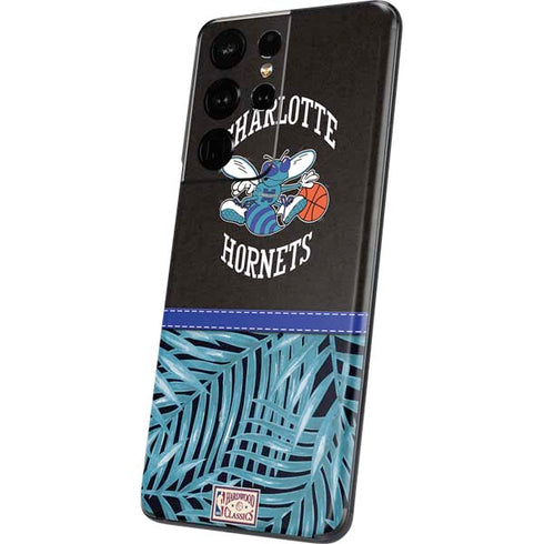NBA Charlotte Hornets Retro Palms Galaxy S21 Ultra 5G Skin