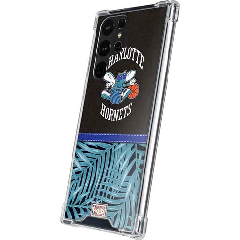 NBA Charlotte Hornets Retro Palms Galaxy S22 Ultra Clear Case