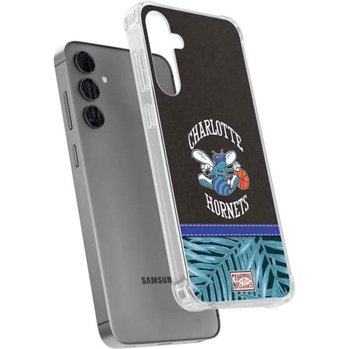 NBA Charlotte Hornets Retro Palms Galaxy S24 Plus Clear Case