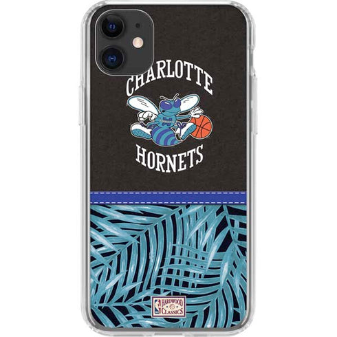 NBA Charlotte Hornets Retro Palms iPhone 11 Clear Case