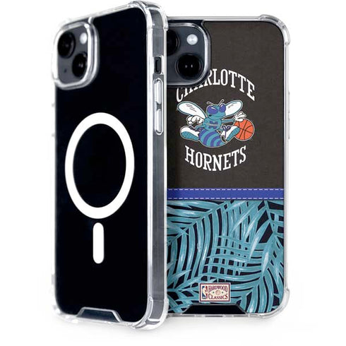 NBA Charlotte Hornets Retro Palms iPhone 15 Plus MagSafe Case