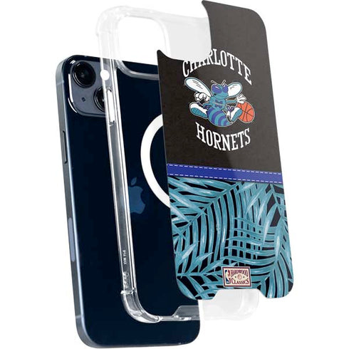 NBA Charlotte Hornets Retro Palms iPhone 15 Plus MagSafe Case