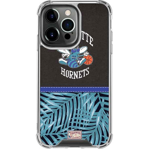 NBA Charlotte Hornets Retro Palms iPhone 15 Pro Clear Case