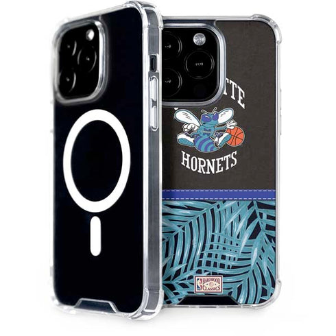 NBA Charlotte Hornets Retro Palms iPhone 15 Pro MagSafe Case