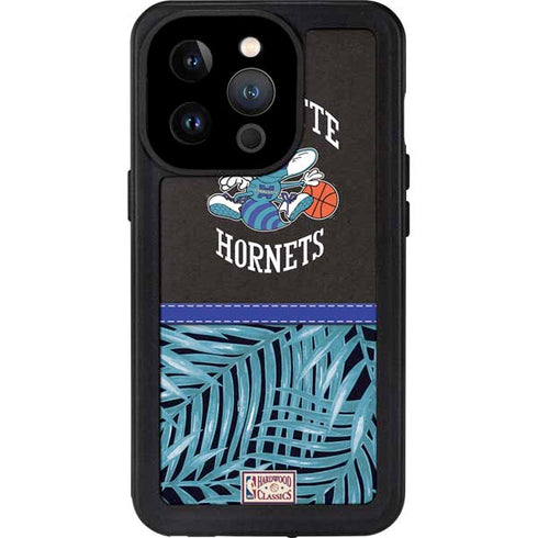 NBA Charlotte Hornets Retro Palms iPhone 14 Pro Waterproof Case