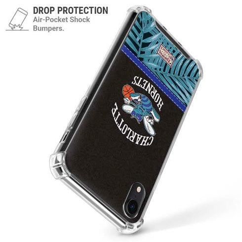 NBA Charlotte Hornets Retro Palms iPhone XR Clear Case