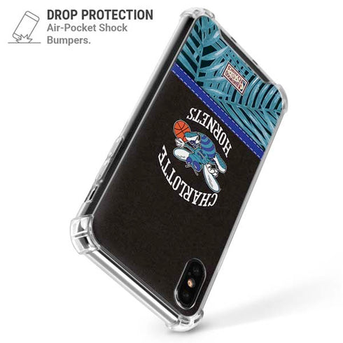 NBA Charlotte Hornets Retro Palms iPhone XS Max Clear Case