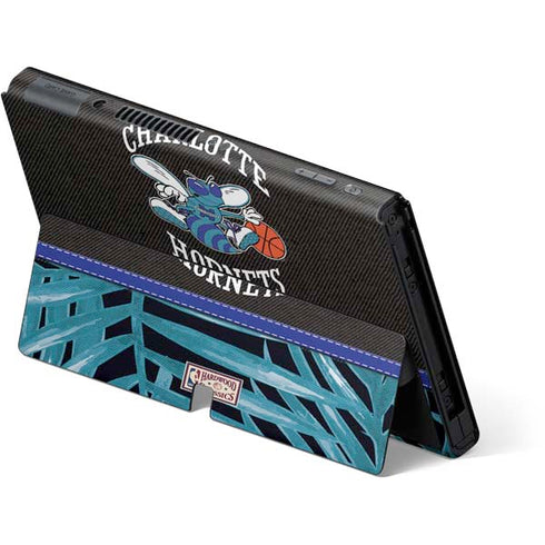NBA Charlotte Hornets Retro Palms Nintendo Switch OLED (2021) Skin