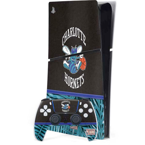 NBA Charlotte Hornets Retro Palms PS5 Slim Digital Edition Bundle Skin