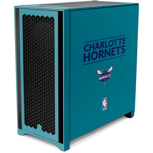NBA Charlotte Hornets Standard - Blue Corsair 4000D Tempered Glass Mid-Tower ATX Case Skin