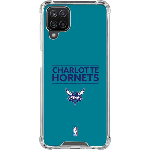 NBA Charlotte Hornets Standard - Blue Galaxy A12 Clear Case