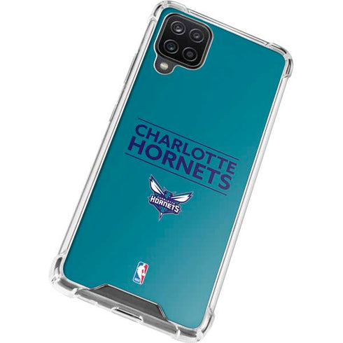 NBA Charlotte Hornets Standard - Blue Galaxy A12 Clear Case