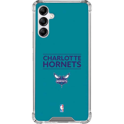 NBA Charlotte Hornets Standard - Blue Galaxy A14 5G Clear Case