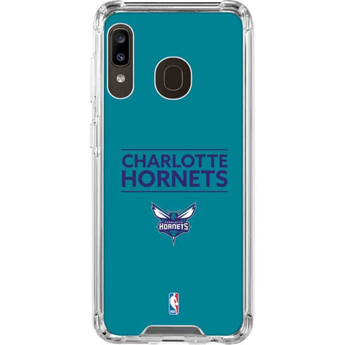 NBA Charlotte Hornets Standard - Blue Galaxy A30 Clear Case