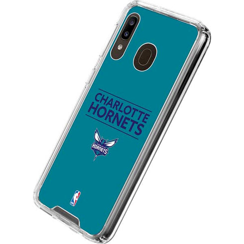 NBA Charlotte Hornets Standard - Blue Galaxy A30 Clear Case