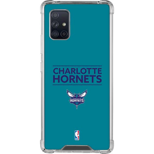 NBA Charlotte Hornets Standard - Blue Galaxy A71 5G Clear Case
