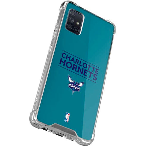 NBA Charlotte Hornets Standard - Blue Galaxy A71 5G Clear Case
