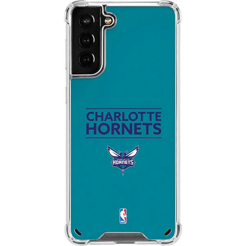 NBA Charlotte Hornets Standard - Blue Galaxy S21 Plus 5G Clear Case