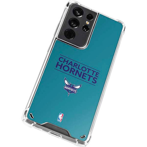 NBA Charlotte Hornets Standard - Blue Galaxy S21 Ultra 5G Clear Case
