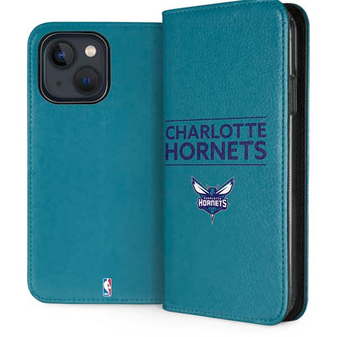 NBA Charlotte Hornets Standard - Blue iPhone 14 Plus Folio Case