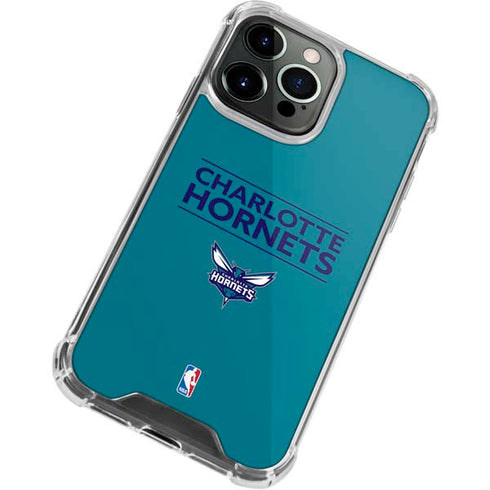 NBA Charlotte Hornets Standard - Blue iPhone 14 Pro Clear Case