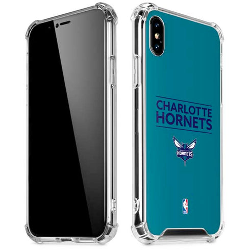 NBA Charlotte Hornets Standard - Blue iPhone XS Max Clear Case