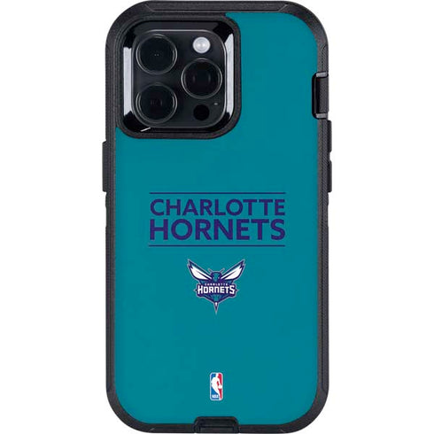 NBA Charlotte Hornets Standard - Blue Otterbox Defender iPhone Skin