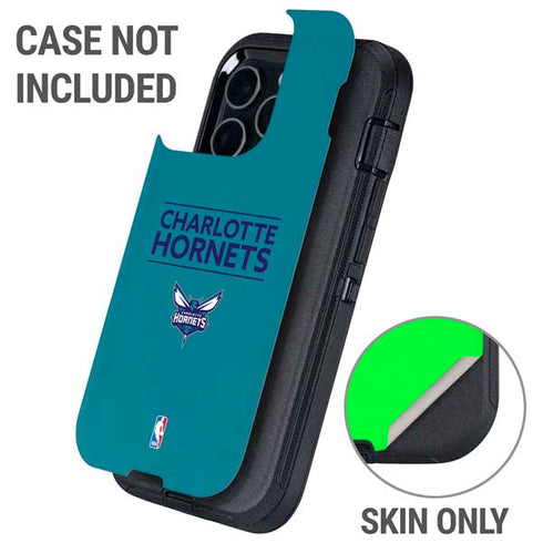 NBA Charlotte Hornets Standard - Blue Otterbox Defender iPhone Skin