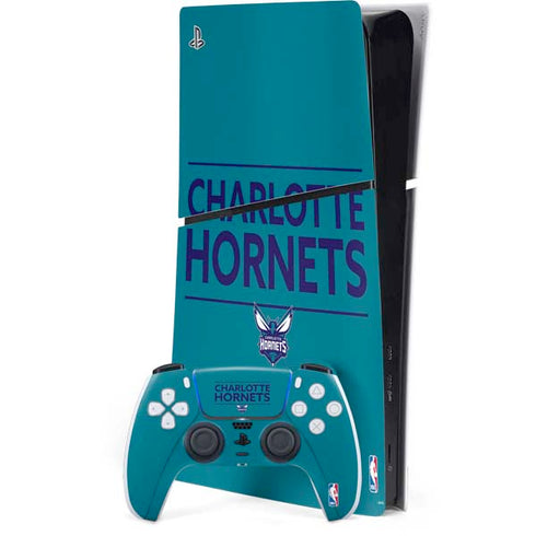 NBA Charlotte Hornets Standard - Blue PS5 Slim Digital Edition Console Skin