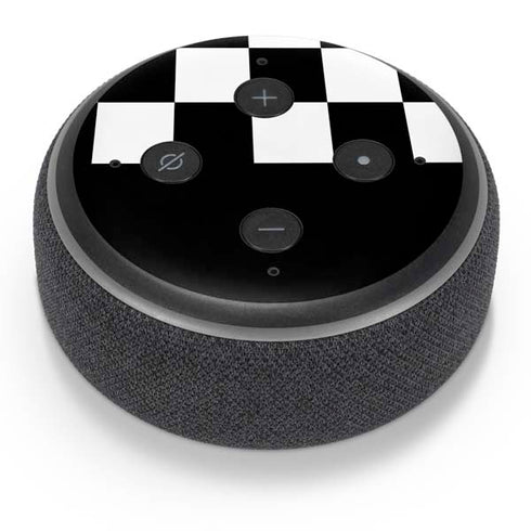 Checkerboard Split Amazon Echo Dot Skin