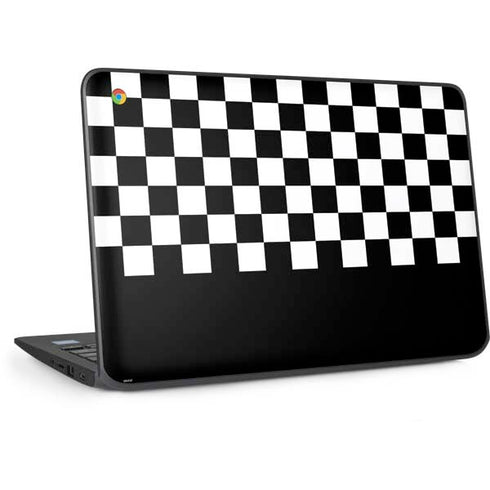 Checkerboard Split HP Chromebook Skin