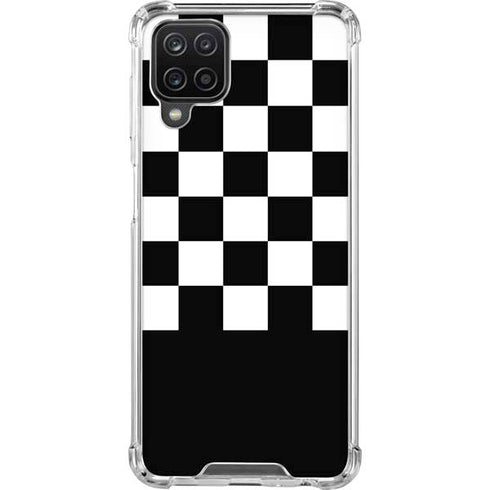 Checkerboard Split Galaxy A12 Clear Case