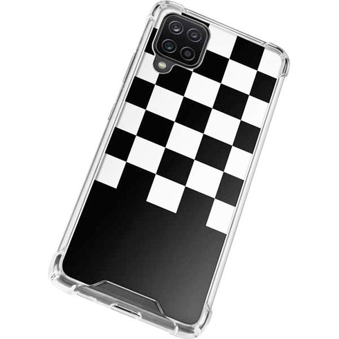 Checkerboard Split Galaxy A12 Clear Case