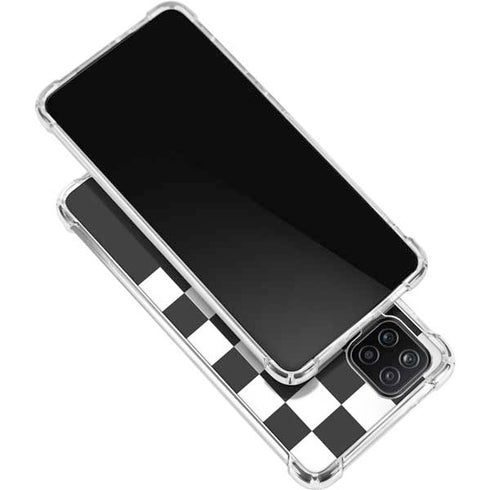 Checkerboard Split Galaxy A12 Clear Case