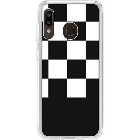 Checkerboard Split Galaxy A20 Clear Case