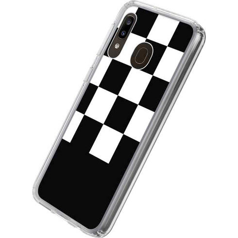 Checkerboard Split Galaxy A20 Clear Case