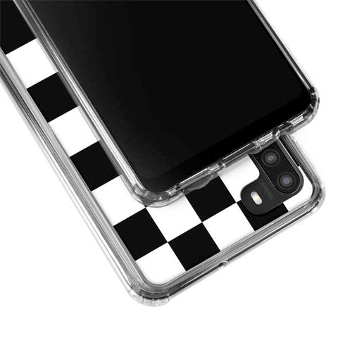 Checkerboard Split Galaxy A21 Clear Case
