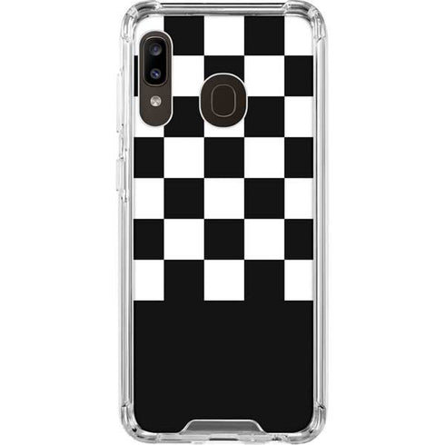 Checkerboard Split Galaxy A30 Clear Case
