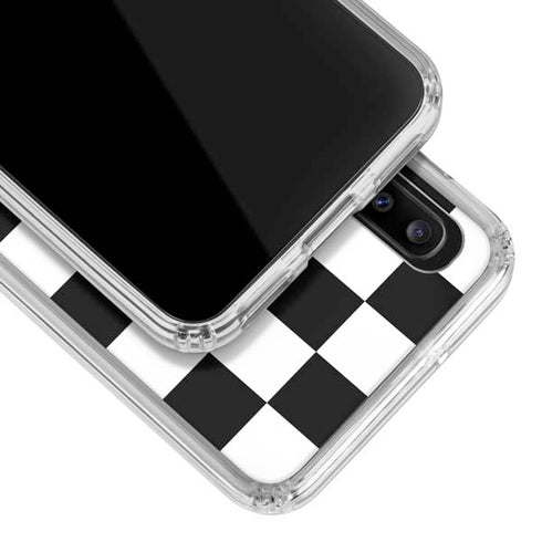 Checkerboard Split Galaxy A30 Clear Case